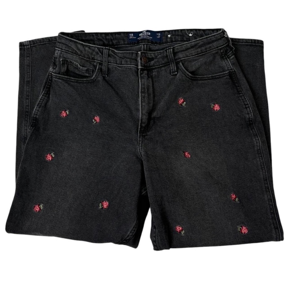 Y2K Hollister Denim Jeans with Rose’s Design